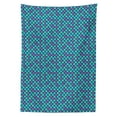 thumbnail image 3 of Ambesonne Fish Tablecloth Rectangular Table Cover, Dragonscale Ornate Motif, 52"x70", Blue Violet Sea Green, 3 of 4