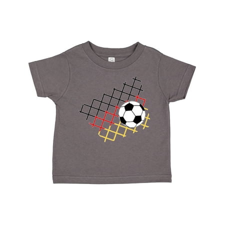 

Inktastic Soccer Ball Net with German Flag Colors Gift Toddler Boy or Toddler Girl T-Shirt
