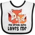 thumbnail image 3 of Inktastic Fox My Great Aunt Loves Me Boys or Girls Baby Bib, 3 of 4