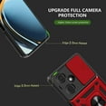 thumbnail image 3 of FIEWESEY for One Plus Nord N30 5G Case,Shockproof with 360 Degree Ring Stand & Slide Lens Cover & Support Magnetic Car Mount for One Plus Nord N30 5G(Red), 3 of 6