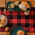 thumbnail image 5 of Dalrosia Buffalo Check Table Runner Cotton Red and Black Plaid Classic Stylish Design for Family Dinner Christmas Holiday Birthday Party Table Home Decoration, 5 of 6