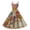 Khaki, variant on Women's Distressed American Flag Maxi Dress with Vintage Rose Prints and Spaghetti Straps for 4th Of July Parades Memorial Day Events Blue S