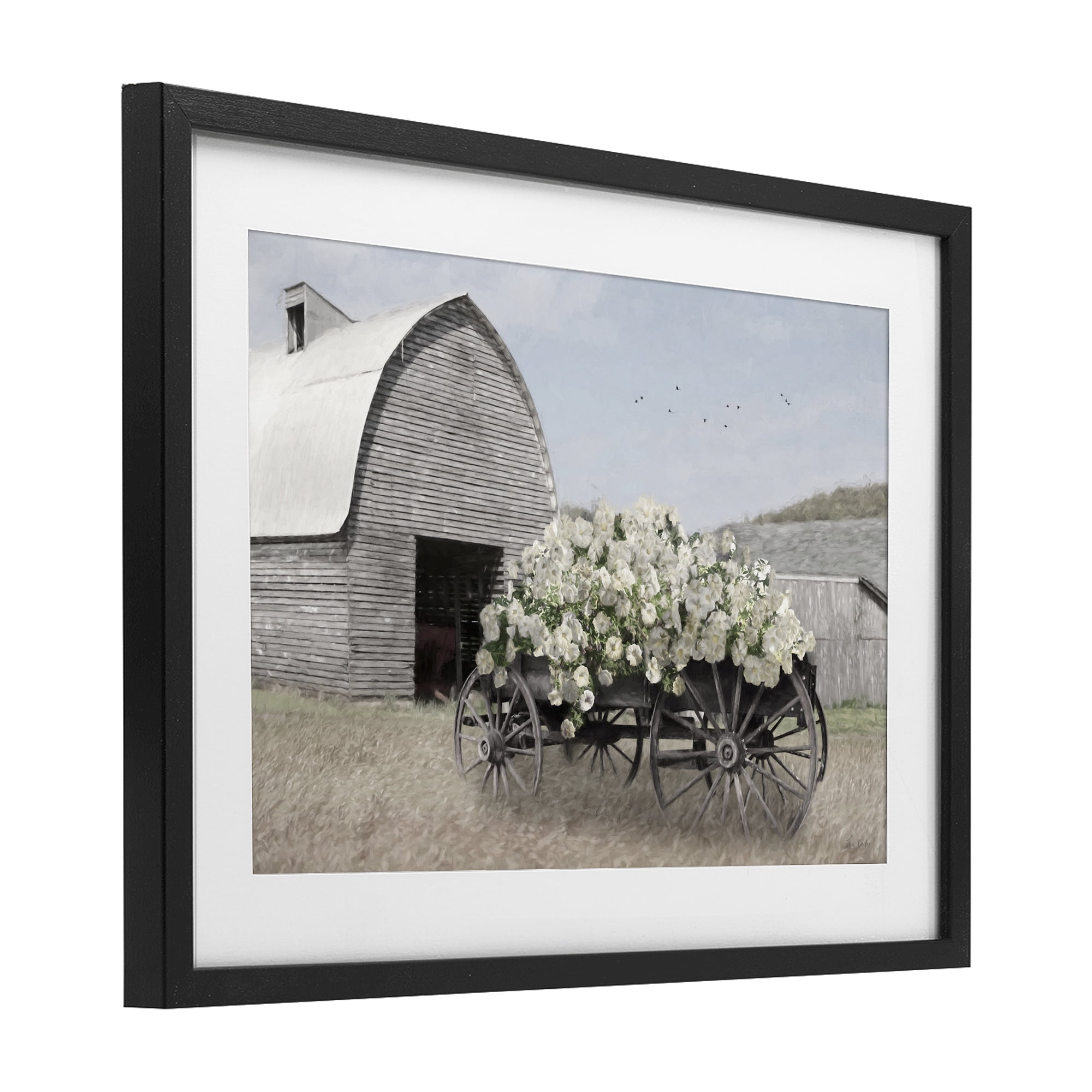 Stupell Industries Wagon Full of Sunshine Black Framed Print Under Glass, design by Lori Deiter