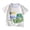 X12 White, variant on Boys Tshirts Short Sleeve Crew Neck Dinosaur Print Soft Summer Shirts For Kids Grey Size 6-7 Years