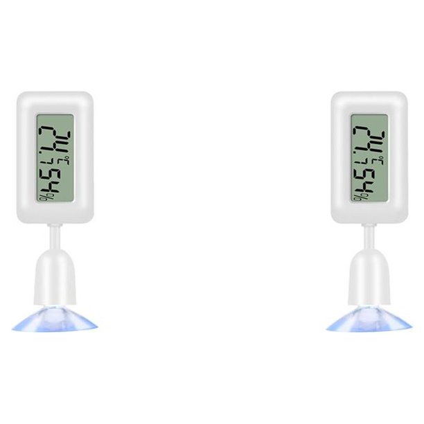 sweethay Termómetro 10 -99 RH Celsius/ higrómetro con ventosa medidor de humedad y temperatura caja de alimentación del Detector que funciona Blanco 2Conjunto