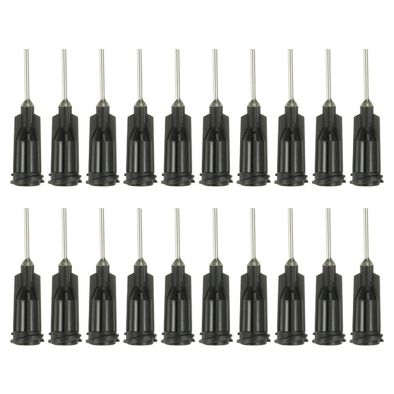 19Ga Dispensing Needles, 52PCS 1/2 Inch Industrial Blunt Tip Dispensing Needle Syringes with Luer Lock Needle for Refilling Liquid Inks Adhesive Glue Oil,Black