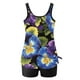 thumbnail image 4 of Trajes de baño tankini para mujer Trajes de baño de dos piezas con espalda de tiras y estampado conservador para mujer Traje de baño de dos piezas para mujer, 4 of 5