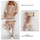 thumbnail image 2 of Women Velour Tracksuits, V Neck Single Row Zipper Casual Autumn Winter Fashionable Women Velour Sweatsuit Long Sleeve For Sports For Shopping For Home, 2 of 5