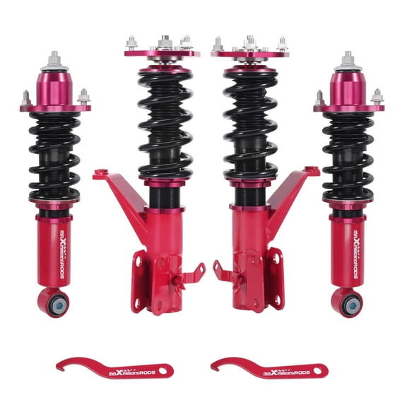 maXpeedingrods Coilovers for Acura RSX 2002-2006, for Honda Integra DC5 2001-2006, Height Adjustable Full Coilover Suspension Kit, Preset Damping Shock Absorber Struts, Lowering Kits Red