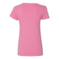 thumbnail image 3 of Heavy Cotton Women’s V-Neck T-Shirt, S, Azalea, 3 of 3