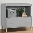 Delta Children Essex Convertible Changing Table with Drawer, Grey
