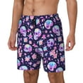 thumbnail image 1 of Balery crystal Skull flower cool Bañador para hombre, shorts de playa de secado rápido con entrepierna y forro de compresión-Small, 1 of 6