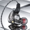 thumbnail image 4 of Auriculares con cable Portátil 96dB TPE Alambre Gancho de la oreja In-Ear Auriculares Cantando Voz Llamada Ejercicio Auricular Con Micrófono Negro Methold EL022393-03B, 4 of 7