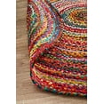 thumbnail image 2 of GRUHUM 7'x7' Cotton Area Rug - Natural Fiber Round Multicolour Collection Handmade Boho Charm Farmhouse Cotton Area Rug Soft Braided Rug for Indoor Outdoor Kitchen Bedroom Living Hallways Enterways, 2 of 3