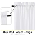 thumbnail image 5 of NICETOWN Privacy Sheer Door Curtains, Non-See-Throught Light Filtering Privacy Door Window Curtains with Rod Pocket and Tie Back for Sidelight Door, Pure White, 30"x40", 1 Panel, 5 of 7