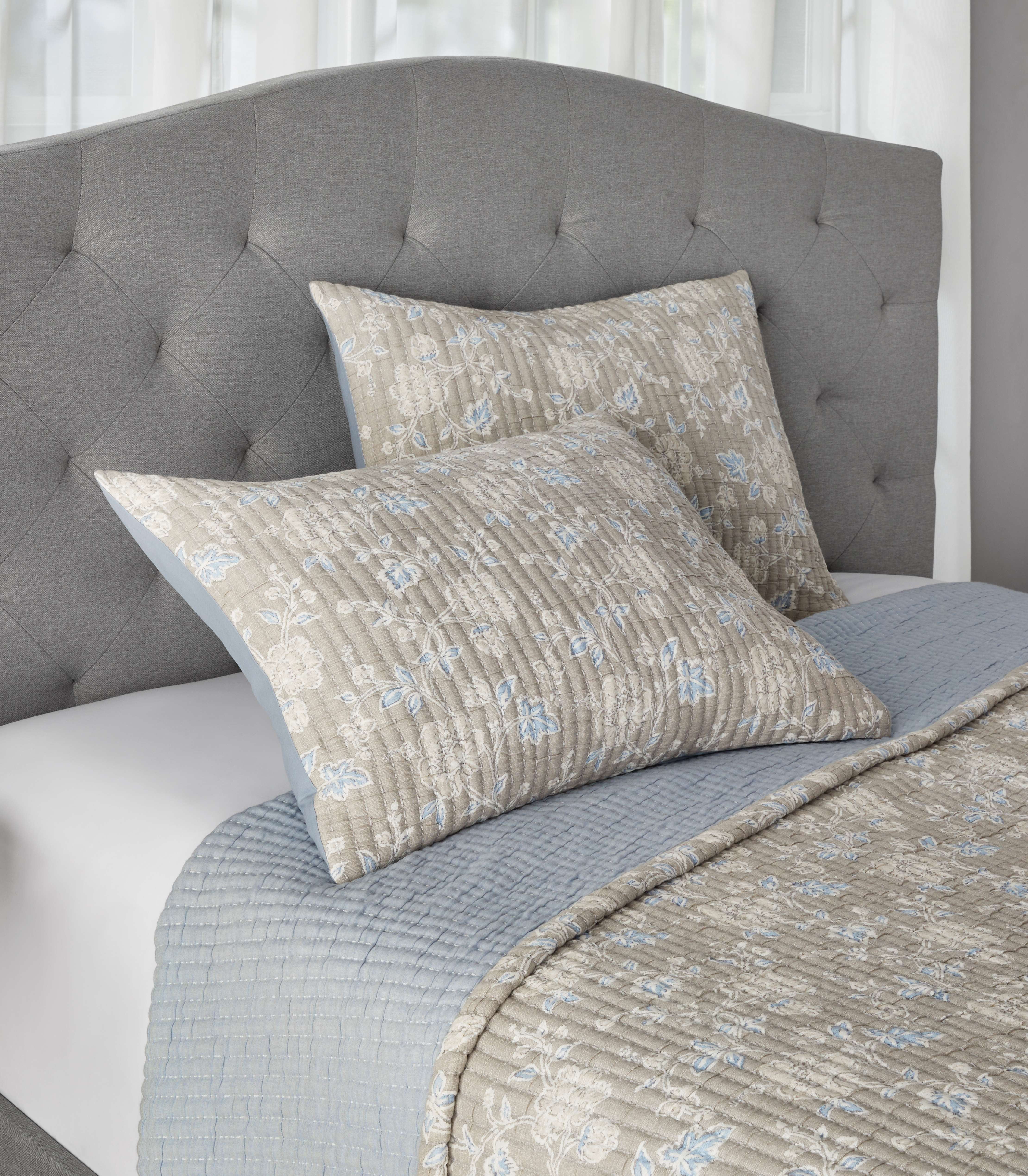 Mainstays King Pillow Sham - Beige Matelasse, Cotton-Rich Decorative Bed Sham, 2 Pack