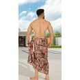 thumbnail image 5 of HAPPY BAY Men's 4th of July American USA Army Police Flag Swimwear Sarong Swim Trunk Long Pareo Beach Wrap One Size Multicolored, Stripes Vacation, 5 of 5