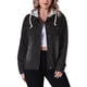 thumbnail image 1 of CHAQUETA DE DENIM PARA MUJERES INSPIRE CHIC CON CAPUCHA, DESECHADA, DE MANGA LARGA, CON BOTONES Y CAPUCHA DESMONTABLE, TALLA XL, NEGRO, 1 of 6
