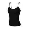 thumbnail image 5 of Basic Women Camisole Cami Built-In Shelf Bra Adjst Strap Tank Top - Junior Size, 5 of 6