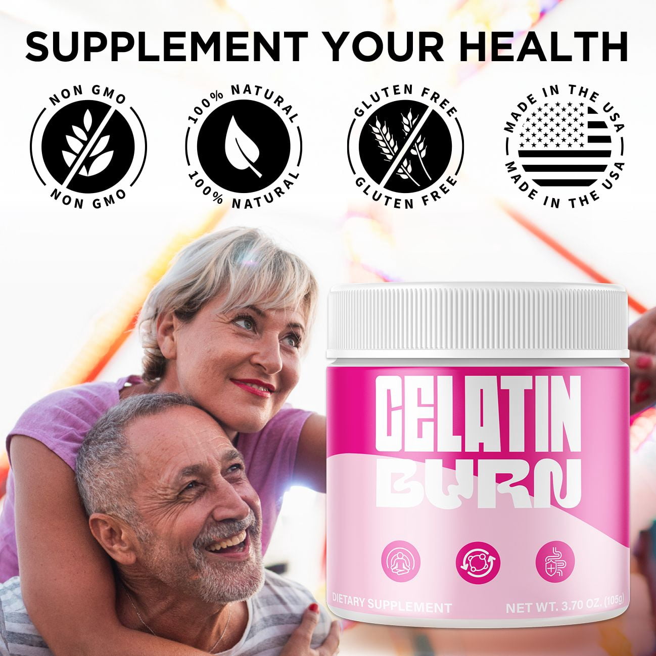 Gelatin Burn Advanced Formula Powder Supporting Energy and Healthy Lifestyle 30 Servings