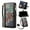 Black, variant on Crossbody Flower Pattern Leather Zipper Wallet Card Phone Case for Samsung S25 Edge S24 Ultra S23 FE S22 S21 A07 A17 A16 A36 A56 A06 A55 A54 A53 A25 A15 A33 A53 A33 A34 A26 Lanyard Flip Stand Cover