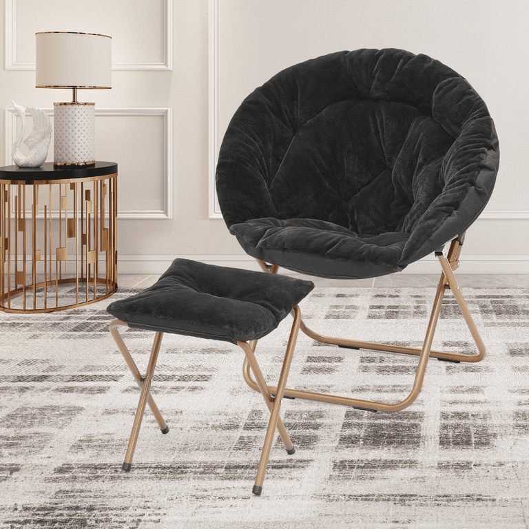 Saucer chair best sale with ottoman