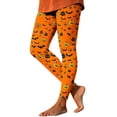 thumbnail image 7 of Yeaiivve Women's Halloween Print Leggings Pumpkin SpiderWeb Bat Graphic Tights Buttery Soft Elastic Waisted Yoga Pants Novelty Cartoon Printed Legging L, 7 of 7