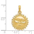 thumbnail image 4 of Auriga Fine Jewelry 14K Yellow Gold 3-Dimensional Sun Pendant for Women (L-24 mm,W-17 mm), 4 of 6
