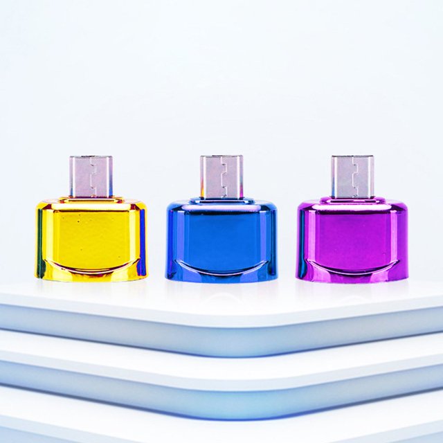 2Pcs Charger Adapter Charging Data Transmission Mini Micro-USB to USB Female Converter for Mobile Phone