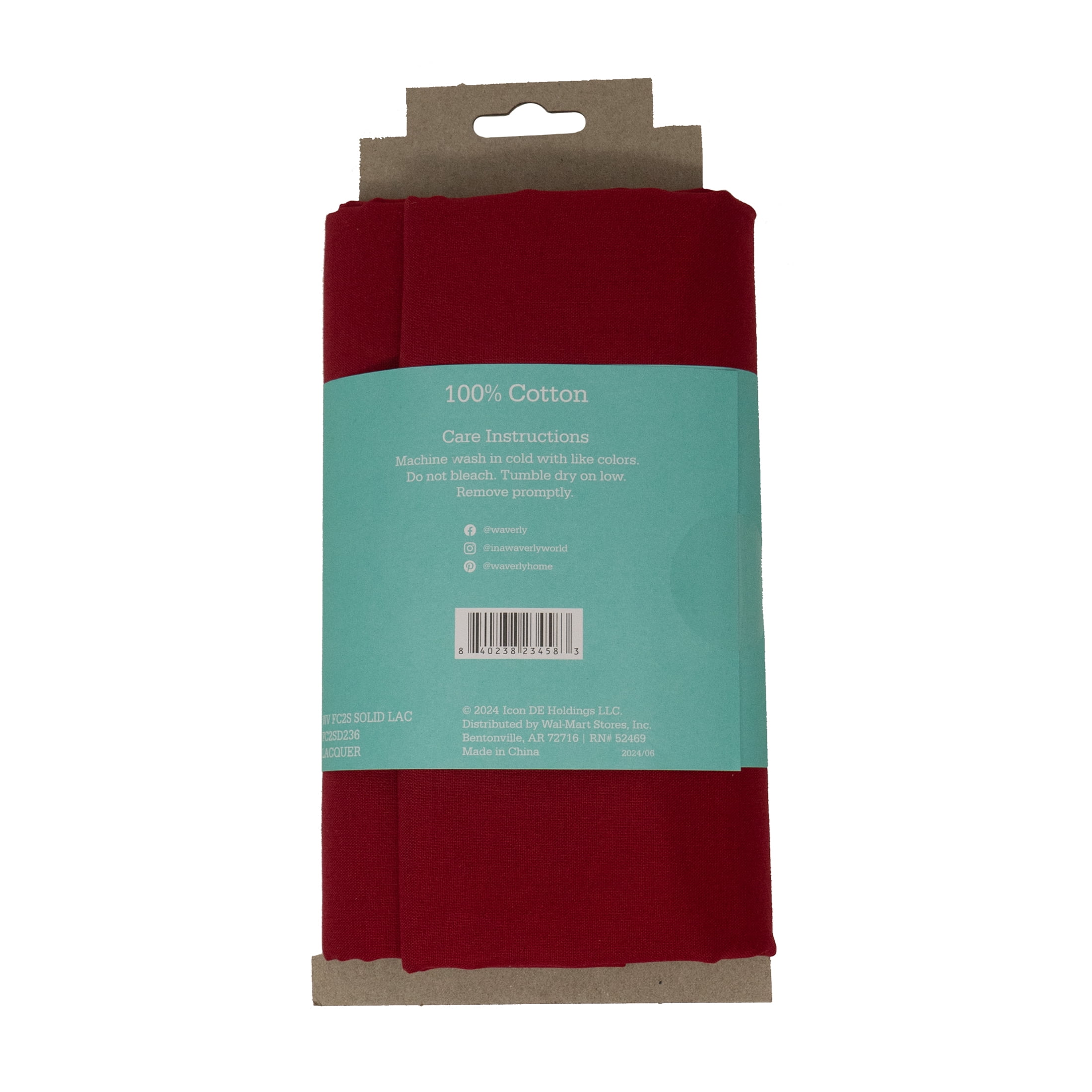 Waverly Inspirations 2 Yard Cut 100% Cotton Solids Fabric Lacquer 44" Wide for Quilting & Sewing