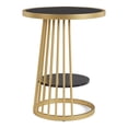 thumbnail image 3 of Furniture of America Mandy 1-Shelf Metal Black and Gold End Table, 3 of 9