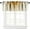 Boho Sunset-4, variant on Boho Sun Valance Curtain, Mid Century Abstract Arch Modern Moon Phase Minimalist Aesthetic Gold Print Blackout Short Window Treatments for Living Room Bedroom, 54x18in