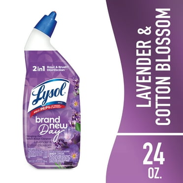 Lysol Toilet Bowl Cleaning and Disinfecting Cleaner Gels, Lavender & Cotton Blossom Scent, 24 oz