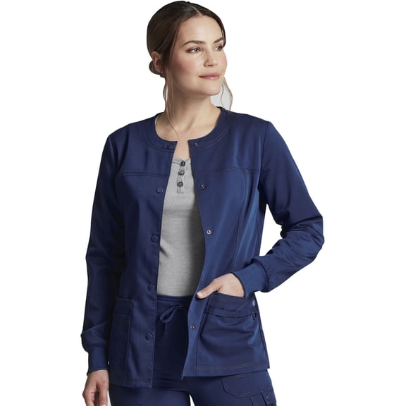 Dickies Balance Warm Up Scrubs Jacket For Women Snap Front DK380