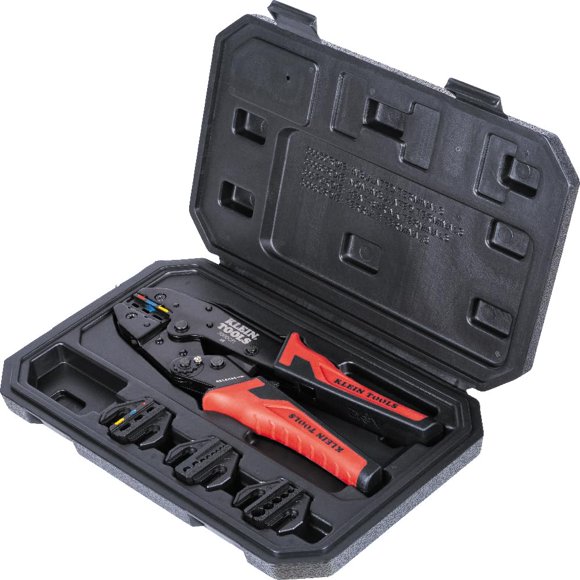 Juego de herramientas para engarzar trinquete Klein Tools 3000CRKIT con 4 troqueles