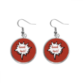 thumbnail image 1 of Daily Language Chat Lucky Blessing Ear Dangle Silver Drop Earring Jewelry Woman, 1 of 3