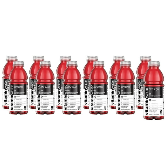 Vitamin Water ZERO Sugar - XXX Acai-Blueberry-Pomegranate | 20 Fl Oz Bottles, Nutrient Enhanced Flavored Water w/Vitamins, Antioxidants, Electrolytes | Pack of 12