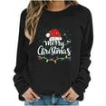 thumbnail image 5 of HOMBOM Womens Ugly Merry Christmas Sweatshirts Lightweight Pullover Black Crewneck Merry Christmas Tops for Ladies Long Sleeve, 5 of 6