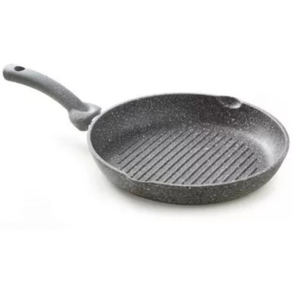 Sartén Grill Cocina Sin Grasa Granito Gris 28 cm Accademia Mugnano Cuore D Pietra