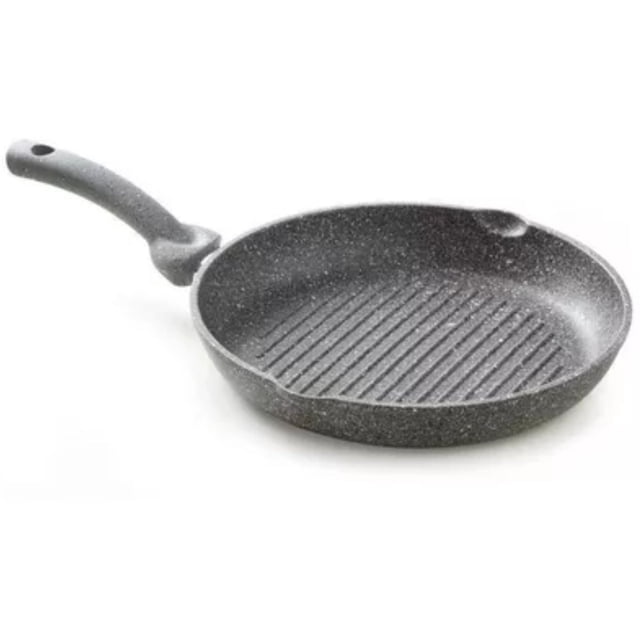 Sartén Grill Cocina Sin Grasa Granito Gris 28 cm Accademia Mugnano Cuore D Pietra
