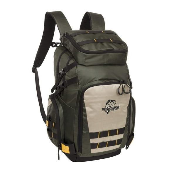 Shady Glade Tackle Backpack by Okeechobee Fats | Fishing Backpack   2 Tackle Boxes | X-Large Fishing Bag