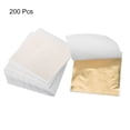 thumbnail image 3 of Gold Leaf Foil Sheet, Dark Gold Leaf Papers, 3.3" x 3.1" for Decoration, Sculptures, Painting, Pack of 200 Pcs, 3 of 5