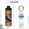 thumbnail image 3 of Logiee Colorful Gecko Jungle Art Print Water Bottle,18oz Sports Insulated Kettle for Cycling Gym Basketball Outdoor, Suitable as a Present, 3 of 7