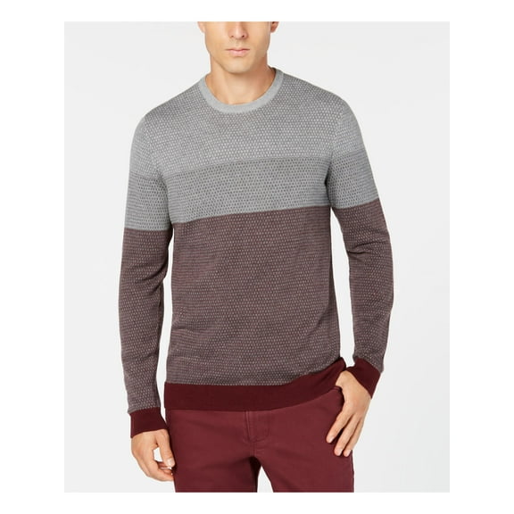 TASSO ELBA Mens Burgundy Sweater S