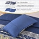 thumbnail image 5 of Juego de edredón WONGS BEDDING, color azul marino, tamaño king size, con 2 fundas de almohada, 5 of 5