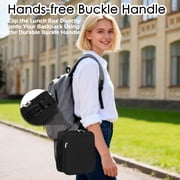 Lunch Box for Kids Boys Girls Men Women, Insulated Small Soft Cooler Lunch Bag Kit for School Work Picnic Travel - Reusable Portable lunchbox, Black
