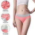 thumbnail image 2 of OSFVNOXV 3 Pack High Waisted Cotton Leakproof Panties for Women,Stretch Comfy Fit Breathable Womens Underwear for Plus Size Everyday Wear M-5XL, 2 of 9