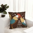 thumbnail image 6 of Honeii Rooster And Chicken Print Throw Pillow, Square Decorative Pillow Forms Soft Fluffy Plump Pillow Decorative Pillow Inserts,Couch Pillows-22"x22", 6 of 7