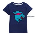 thumbnail image 1 of Mr Beast T-Shirt Imprimé Décontracté d'Été pour Garçons et Filles Col Rond T-Shirt Basique, 1 of 3