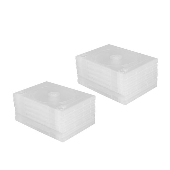 12 Pcs Clear CD Cases Dvd Binder Storage Containers Protector Sleeves Organizer